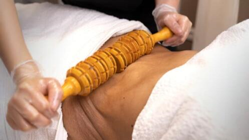 Reduce volumen con 5 o 10 sesiones de maderoterapia