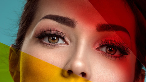 Extensión de pestañas express con diseño de cejas
